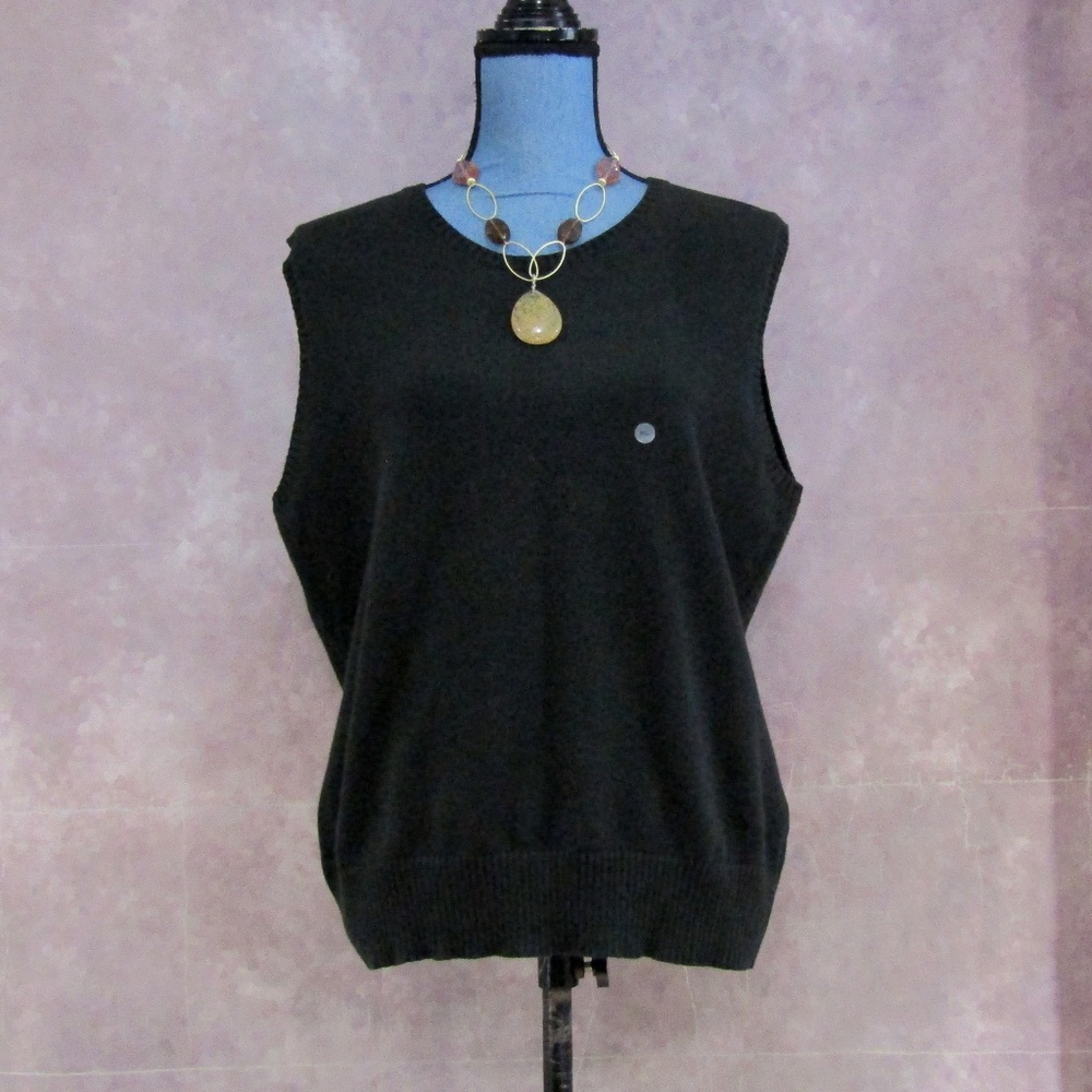 NEW Eddie Bauer Black Knit Shell Size XL